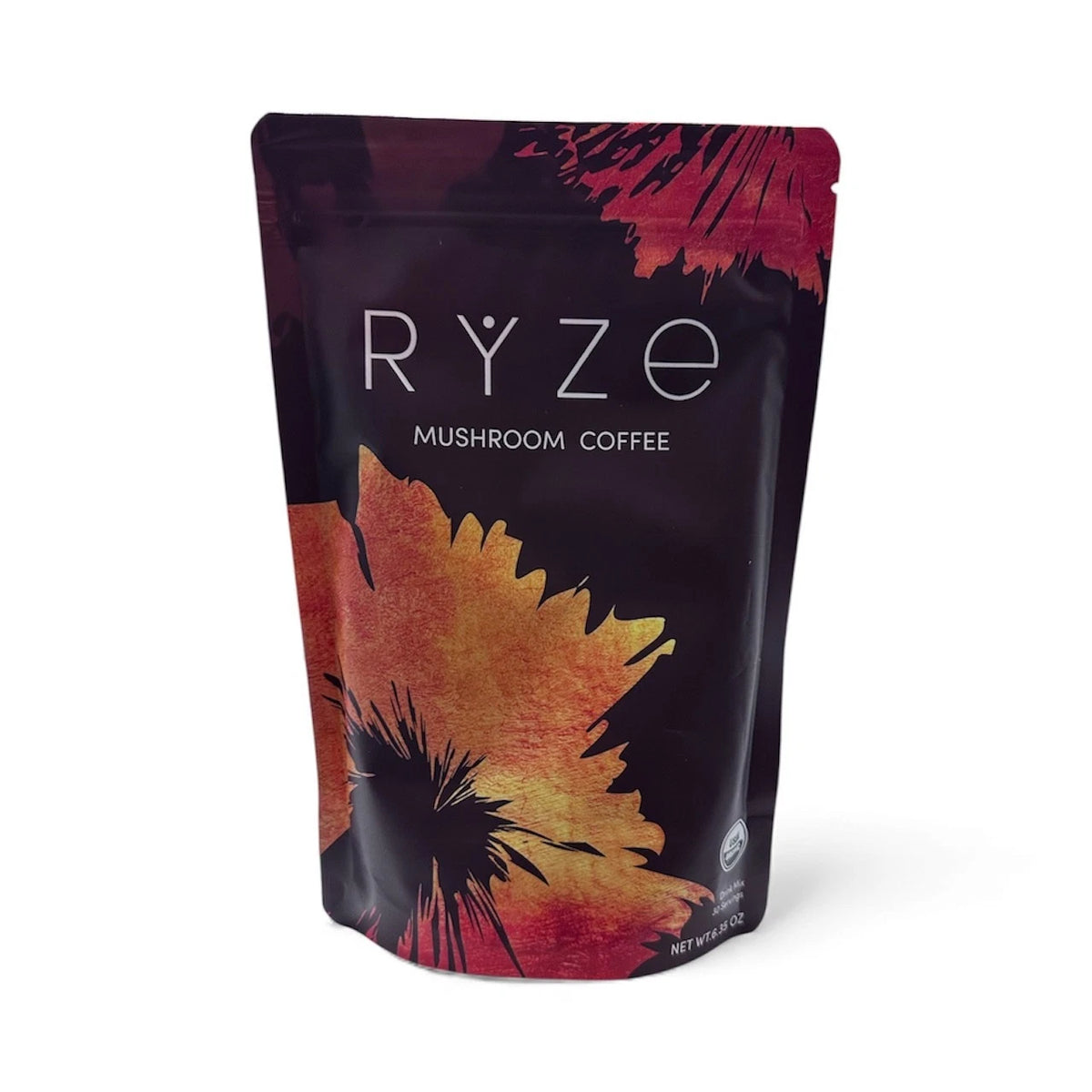 RYZE Mushroom Coffee Organic Functional Coffee Blend – 6.35 oz (180g), Instant Mushroom Coffee Mix