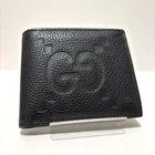 GUCCI Jumbo GG Bifold Wallet for Men – Black Leather Designer Wallet