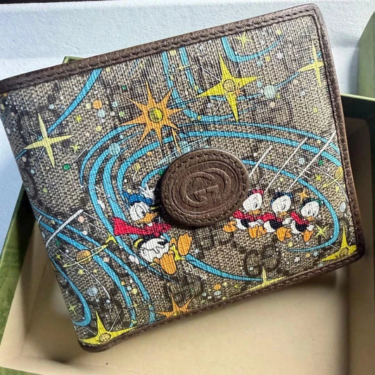 Gucci GG Supreme Disney Donald Duck Folding Wallet – Luxury Designer Wallet