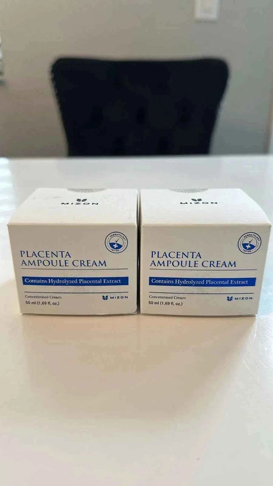 2 Pack Mizon Placenta Cream 50ml | Firming, Anti-Wrinkle & Deep Moisturizing K-Beauty Skincare
