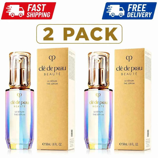 2 Pack Cle de Peau Beaute The Serum Full Size 50mL / 1.6 Oz NIB Luxury Skincare