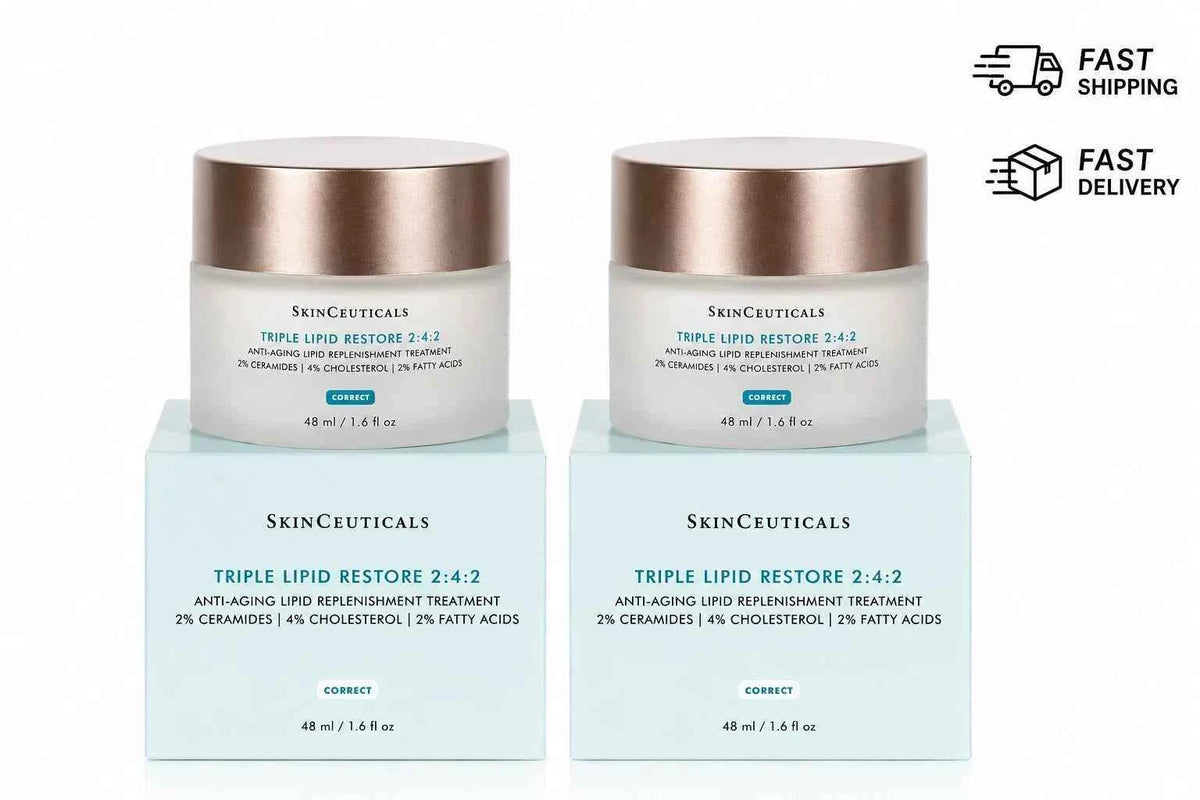 2 Pack SkinCeuticals Triple Lipid Restore 2:4:2 Face Cream 1.6 oz (48ml) Anti-Aging Moisturizer