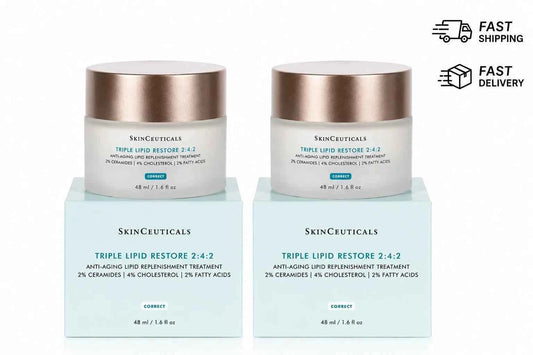 2 Pack SkinCeuticals Triple Lipid Restore 2:4:2 Face Cream 1.6 oz (48ml) Anti-Aging Moisturizer