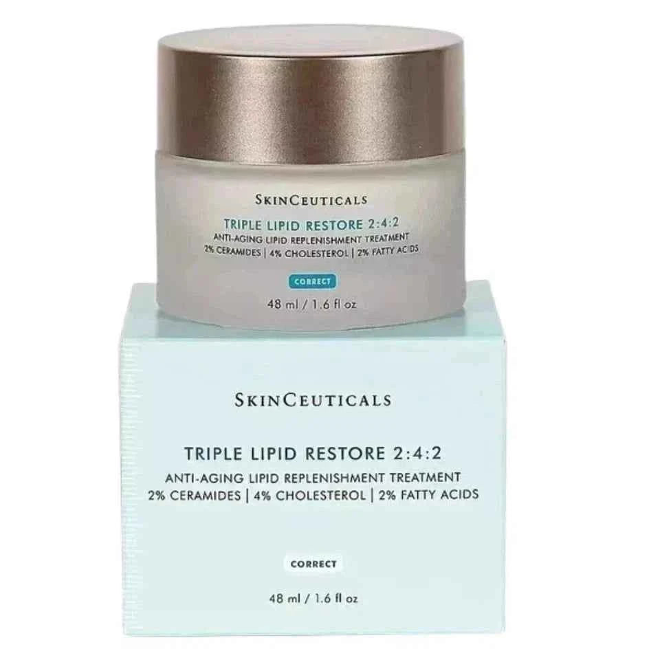2 Pack SkinCeuticals Triple Lipid Restore 2:4:2 Face Cream 1.6 oz (48ml) Anti-Aging Moisturizer